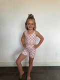 checkered sports bra